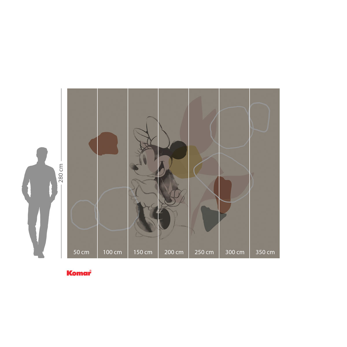 Komar  Vlies Fototapete Minnie Soft Shapes 350x280 cm Bild 3