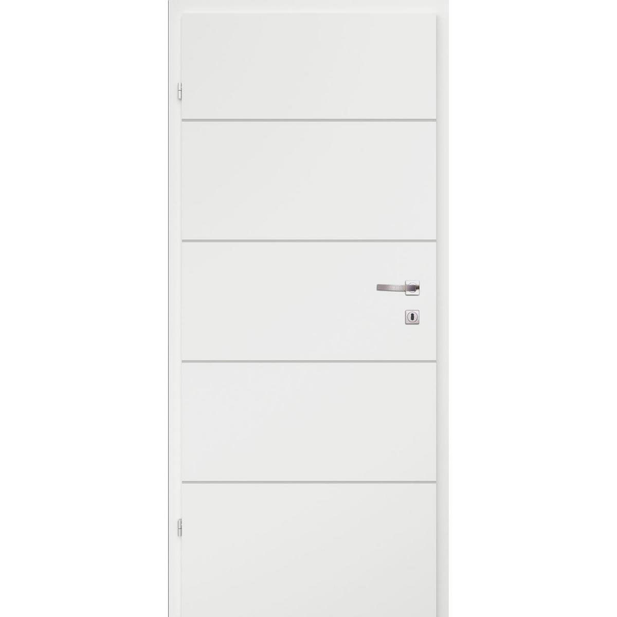 Zimmertür Sylt DIN L weiß 61 x 198,5 cm Bild 1