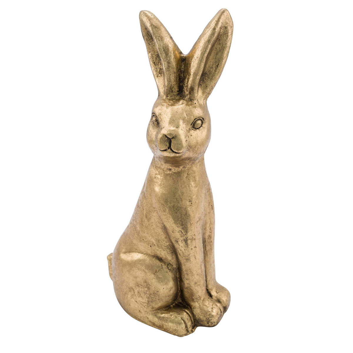 Deko-Hase 34 x 35 x 21 cm goldfarben