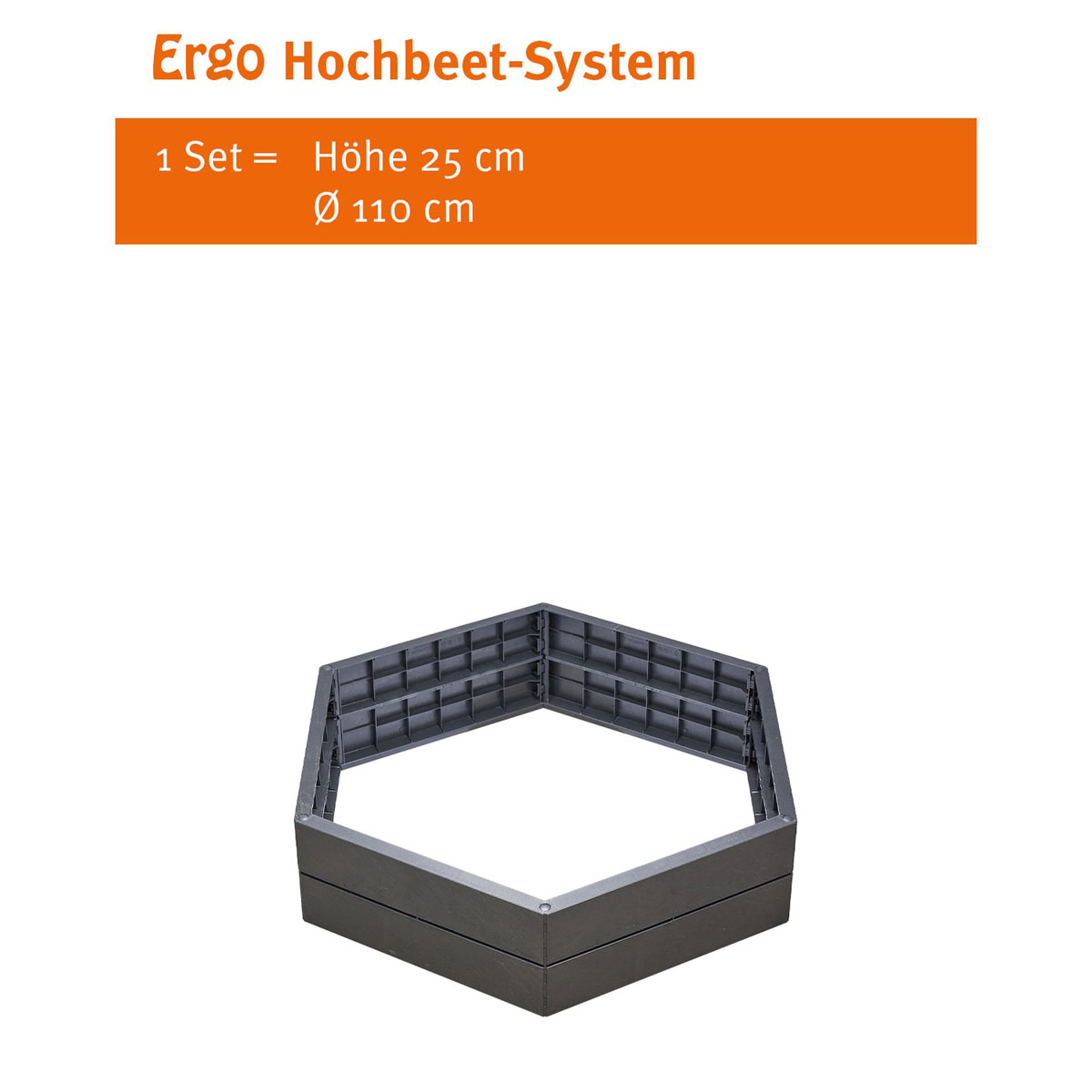 Garantia Hochbeet-System Ergo grau Bild 1