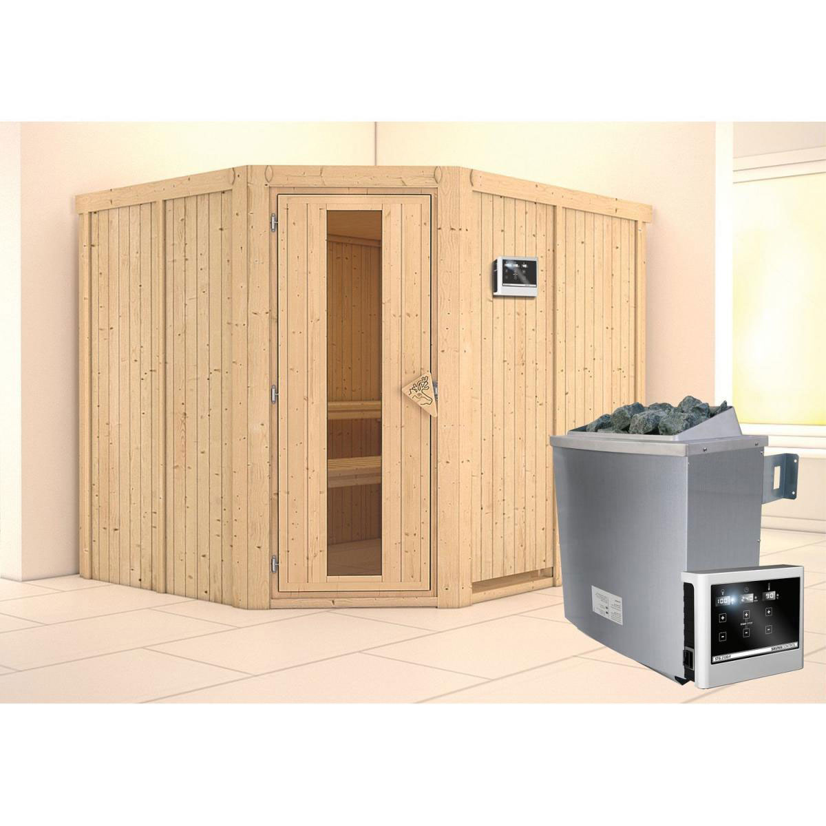 Karibu Malin Eckeinstieg Tür gedämmt ohne Kranz Bild 1