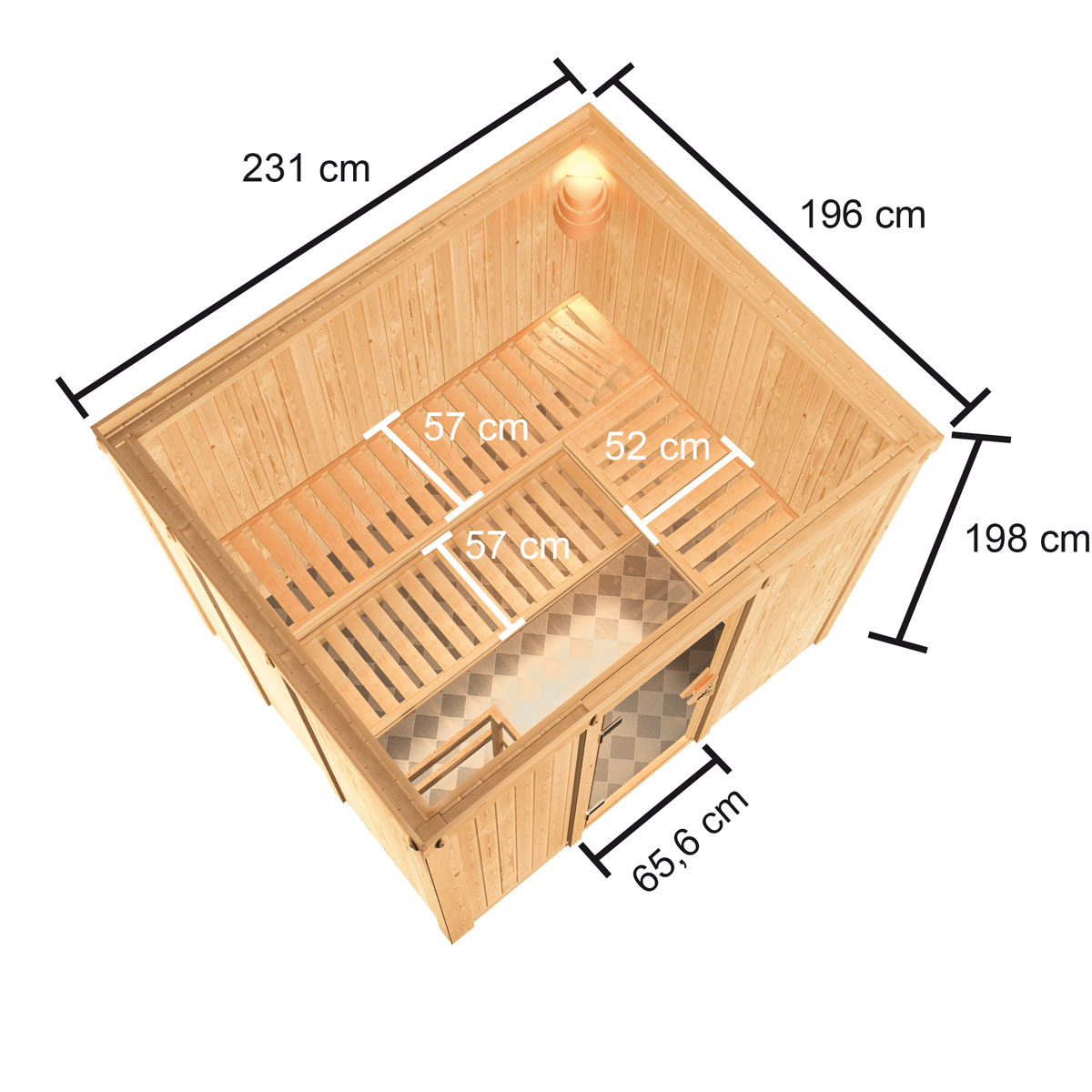 Karibu Sauna Nybro naturbelassen externe Steuerung Bild 2
