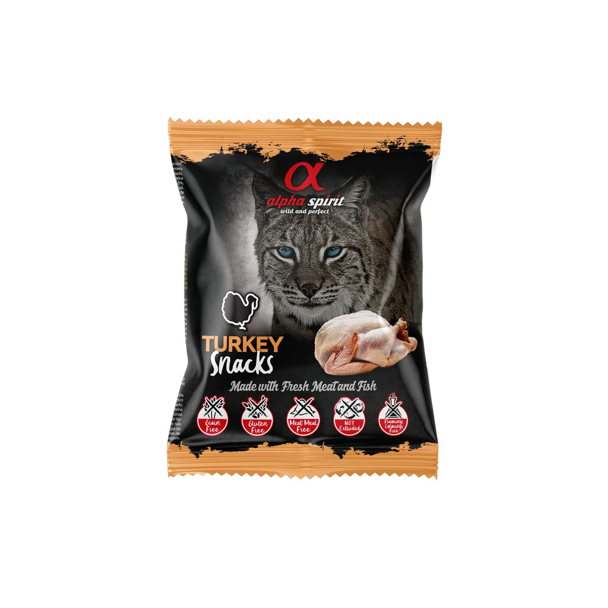 alphaspirit Cat Snack gewürfelt Pute 50g