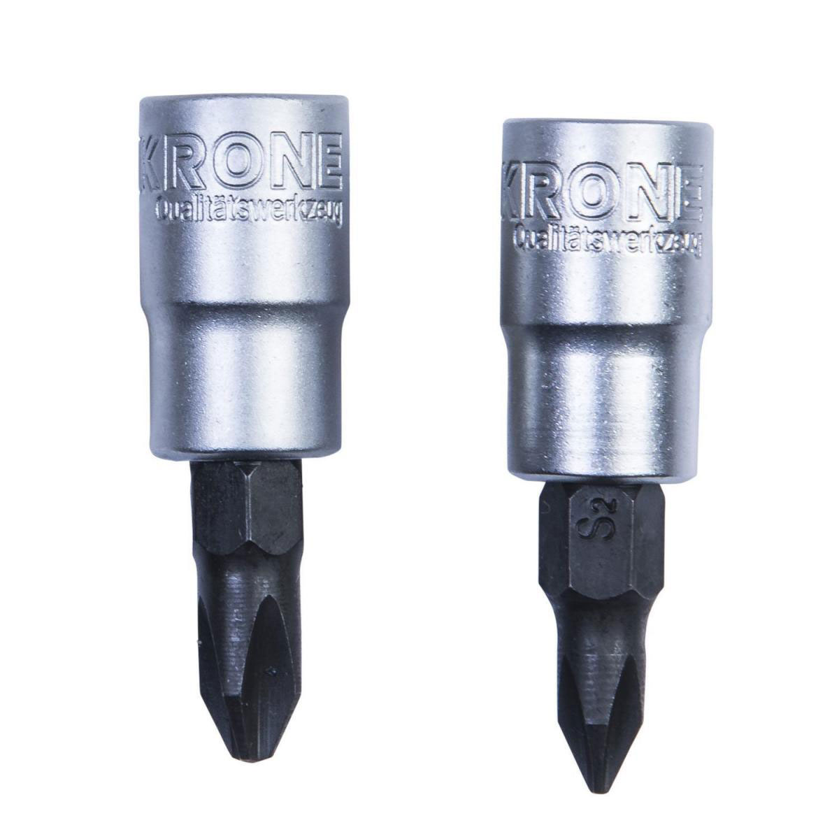 Krone Steckschlüssel 1/4 Zoll PH1/PH2 Bild 2