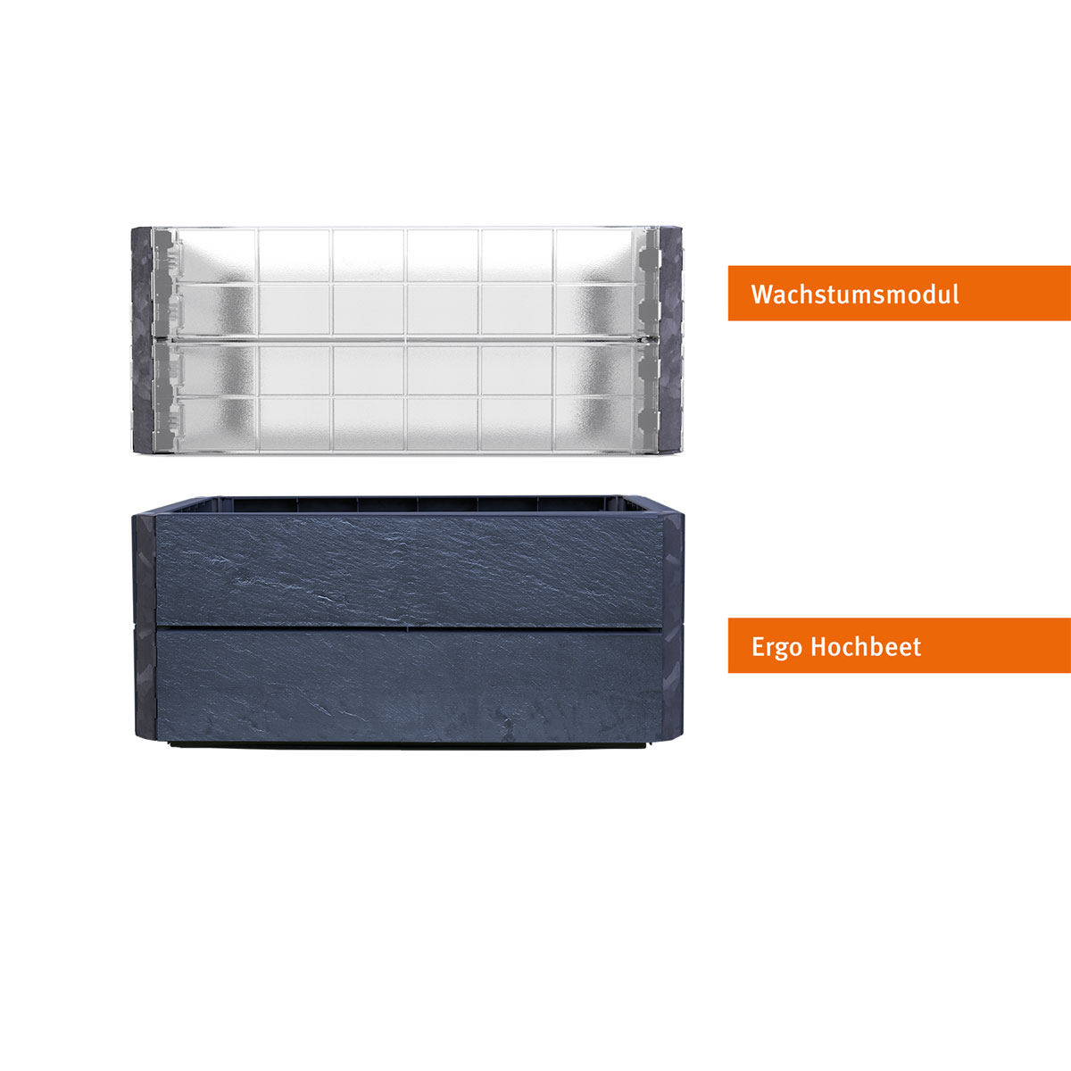 Garantia Hochbeet ERGO QUADRO Turbo S 50 Stone inkl FLORA Bild 2