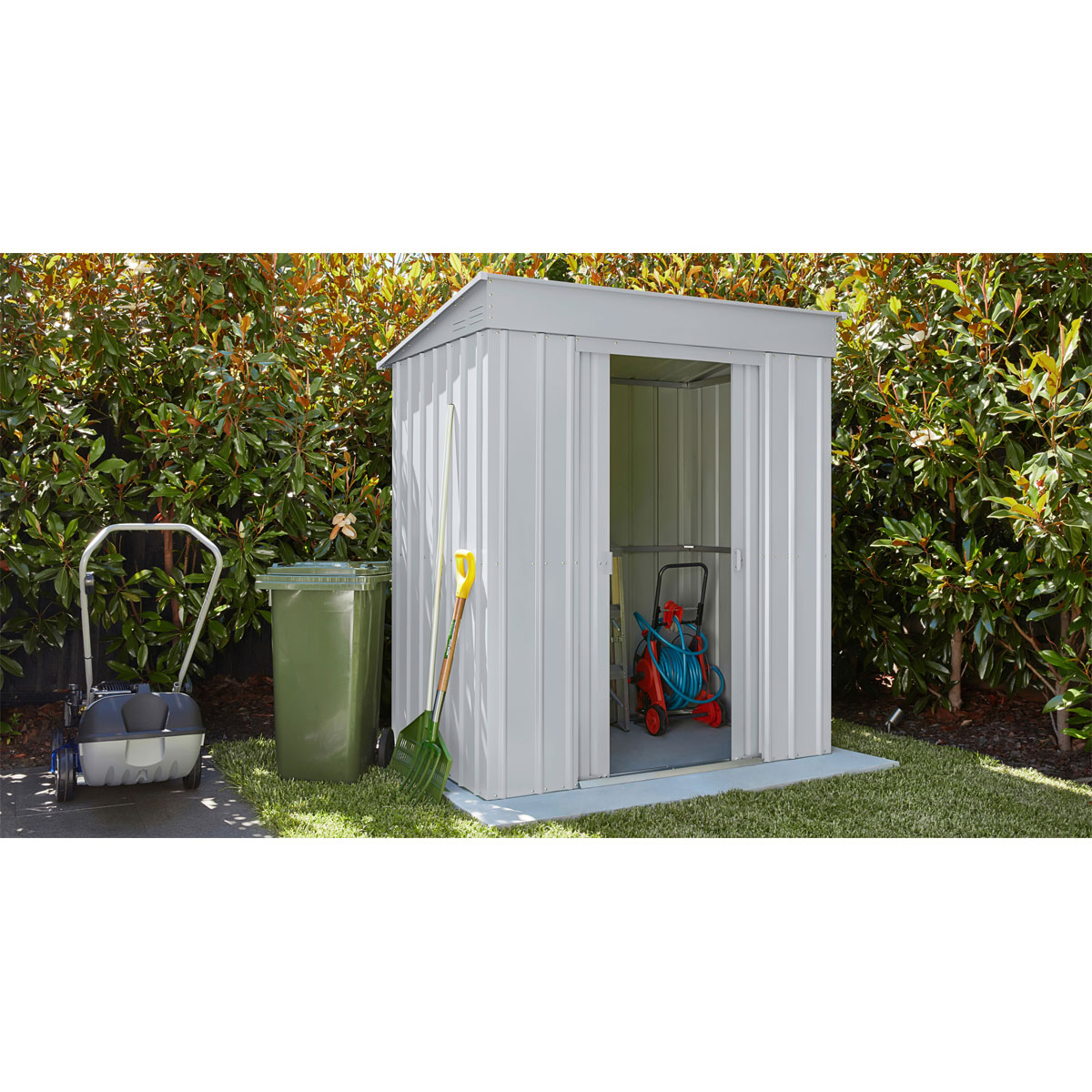 Globel Pultdach „Silikon“, 124x180cm, silber