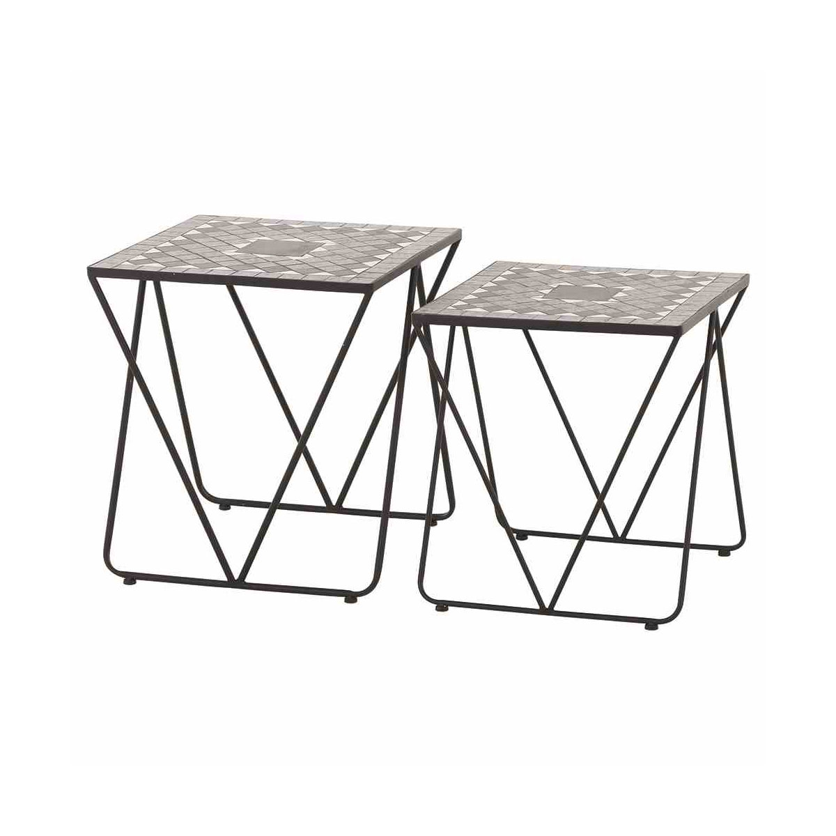 Siena Garden Beistelltischset Como 51 x 51 x 56 cm