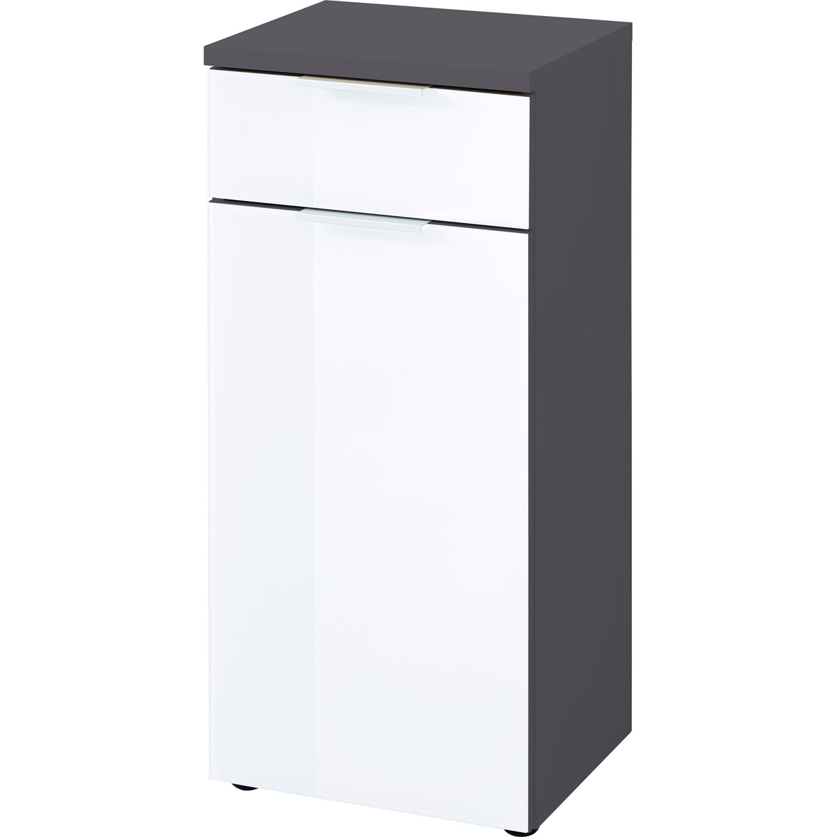 Unterschrank 39 x 86 x 34 cm graphit/weiß Bild 1