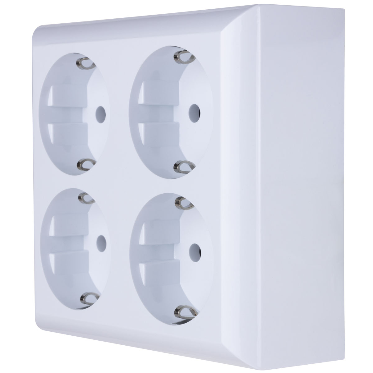 REV Ritter AP-Schalterprogramm PlanoLuxe weiß Steckdose 4-fach Bild 2