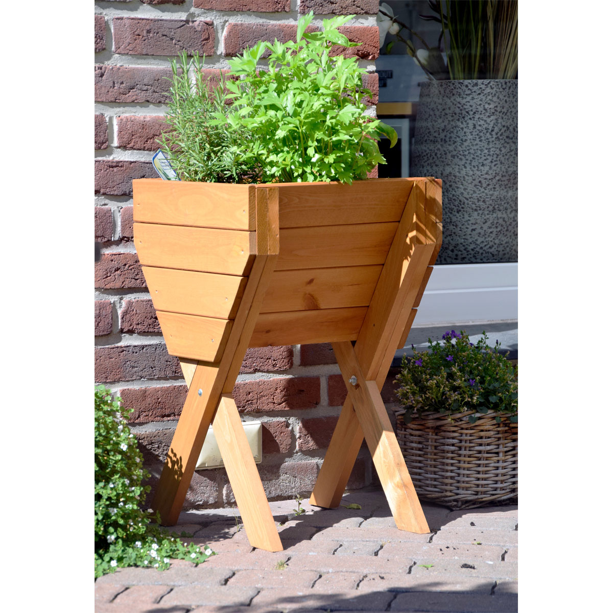 dobar Kleines Hochbeet 39 x 61 x 40 cm braun Bild 2