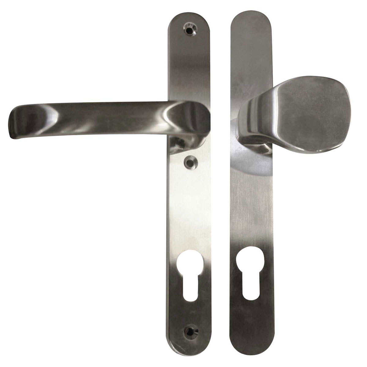 Alpertec Schmalrahmengarnitur Schmalrahmen-LS edelstahlfärbig rechts/links