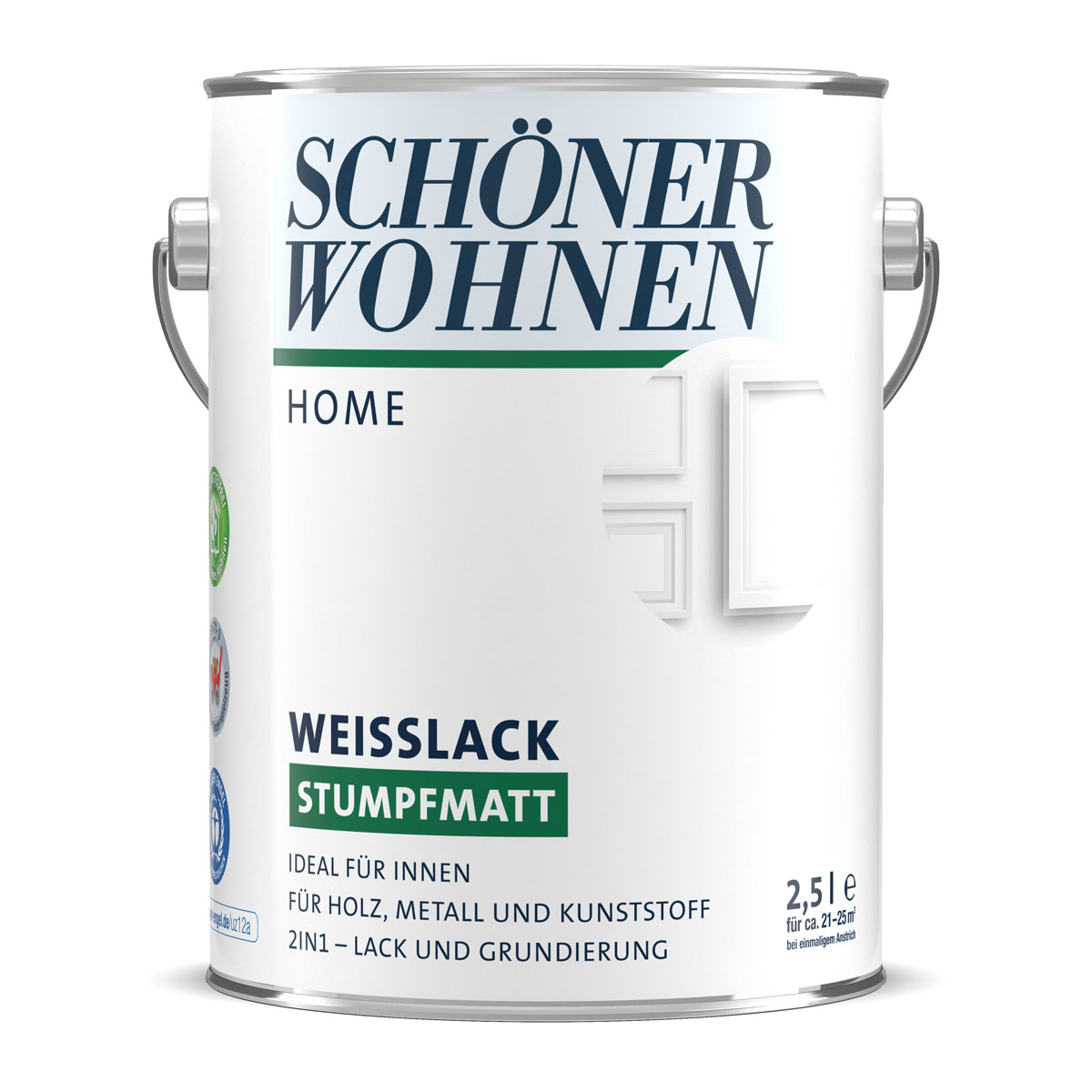 Schöner Wohnen Farbe Weißlack Home stumpfmatt 2,5 L