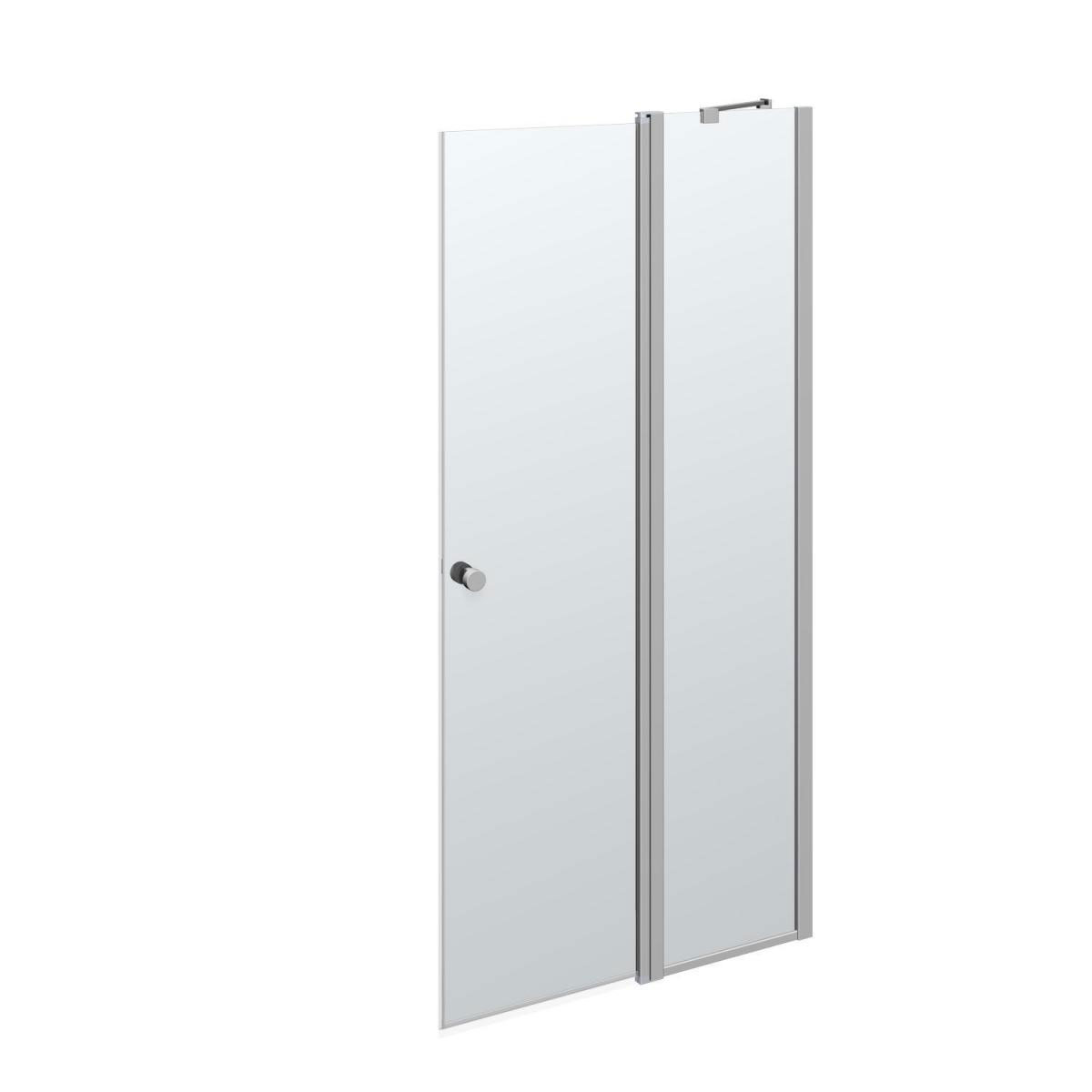 Scanbad Drehtür mit Festteil 200 x 97-99 cm Klarglas