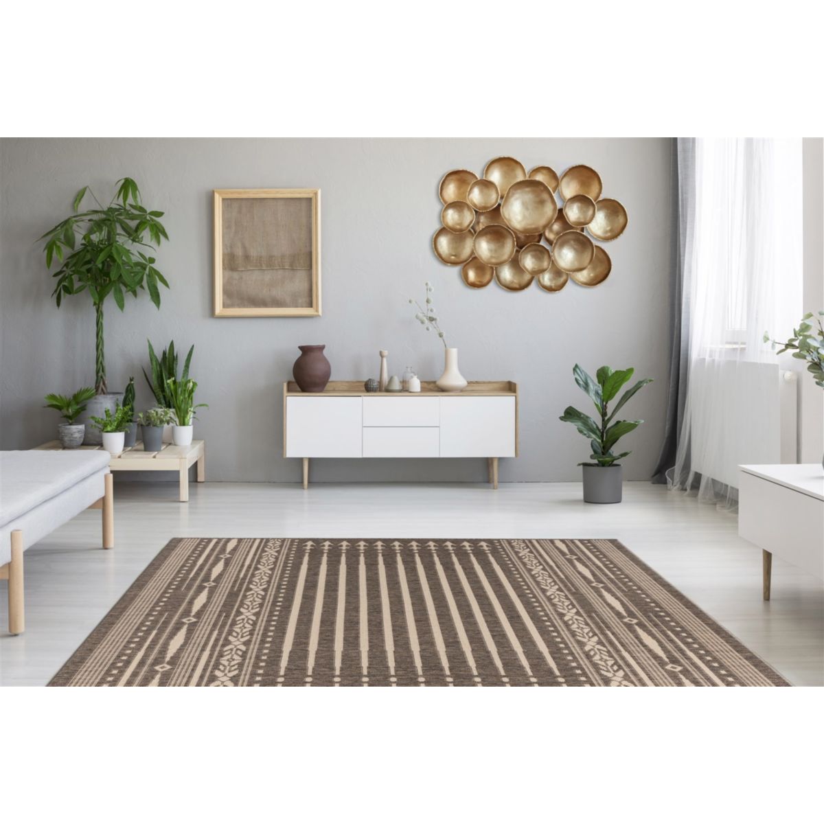 Splash 225 Braun / Creme 80cm x 150cm Bild 2