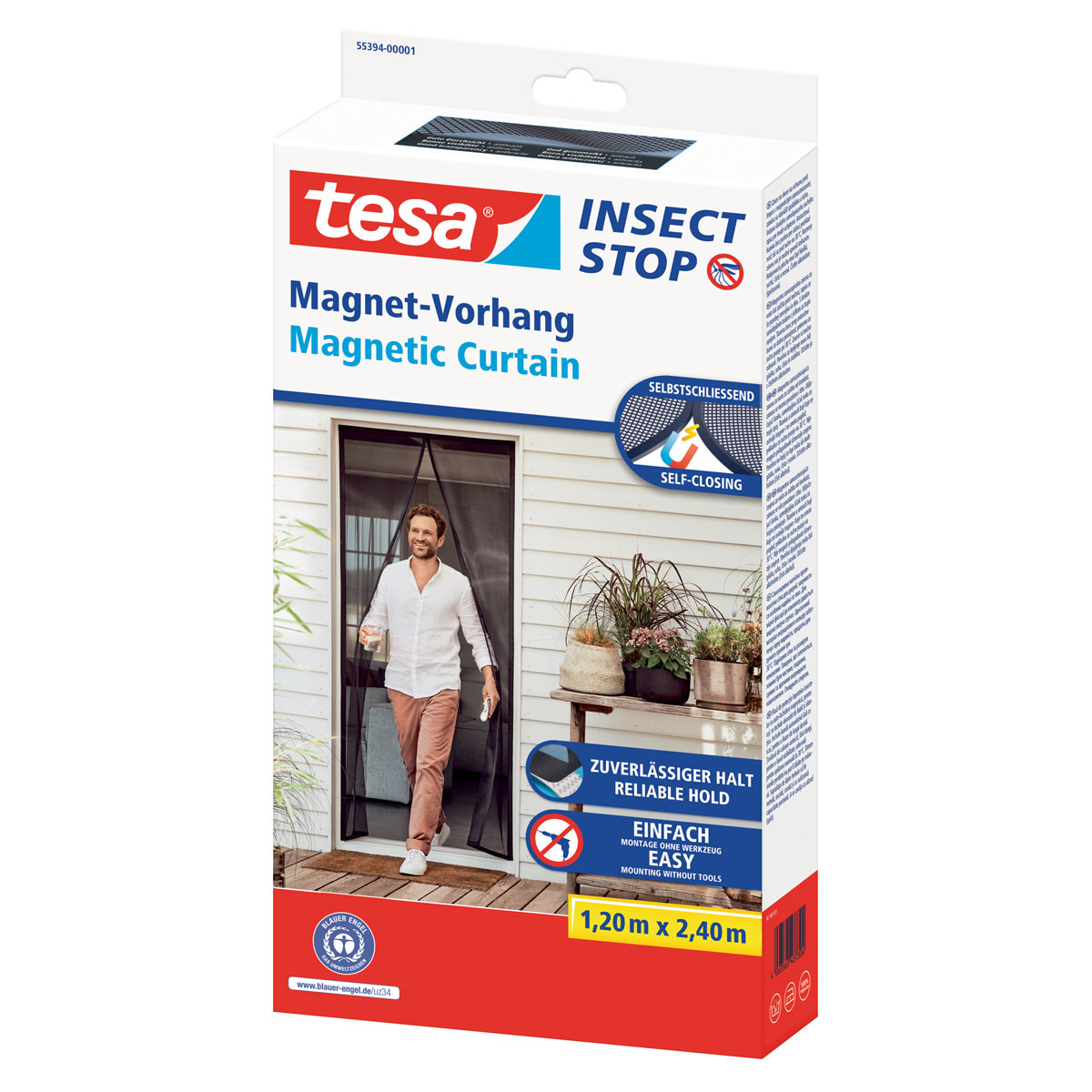 Fliegengitter Anklips-Rahmen für bodentiefe Fenster 1,20 x 2,40m Bild 3