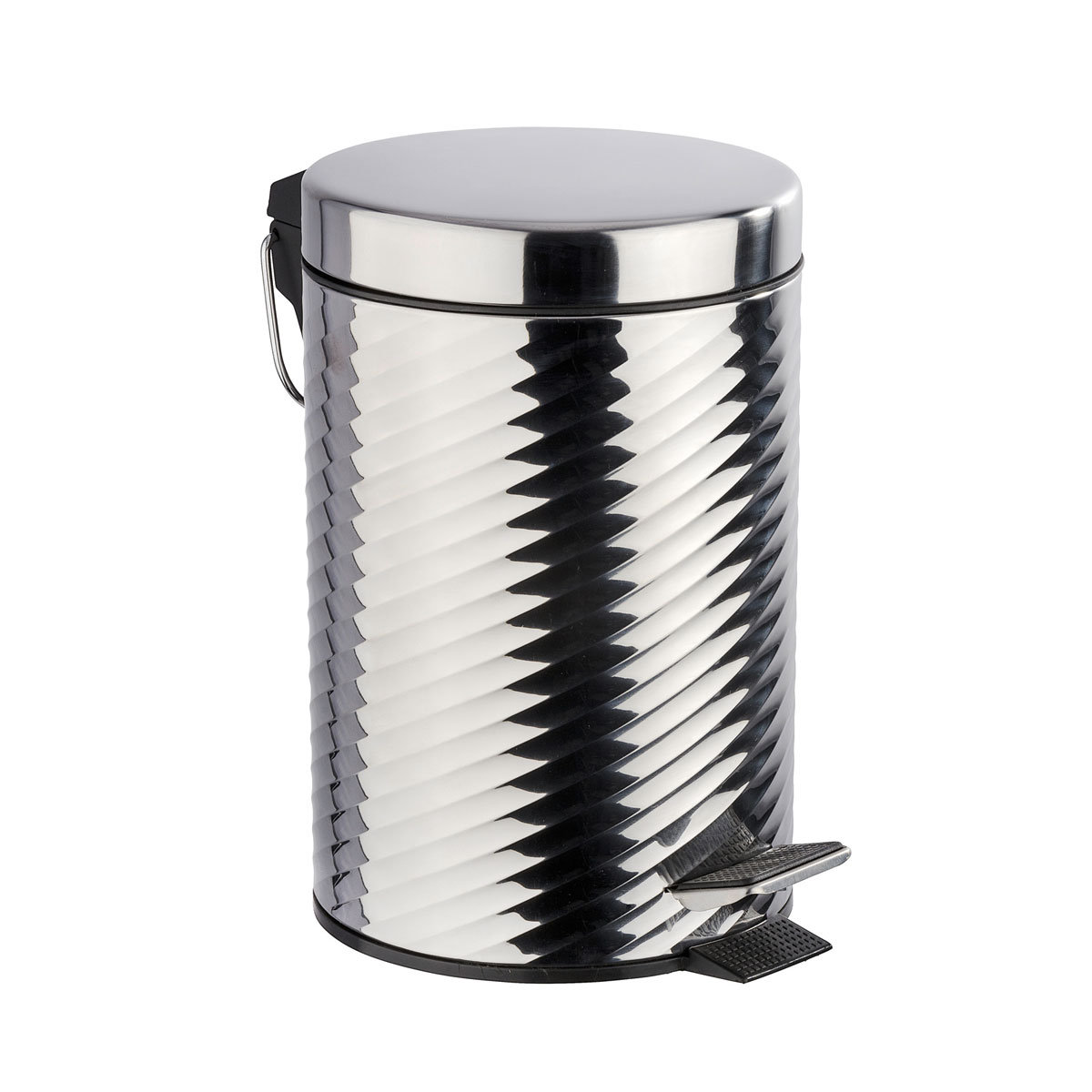 Wenko Kosmetik Treteimer Spiro Glänzend Edelstahl 3 l Bild 1