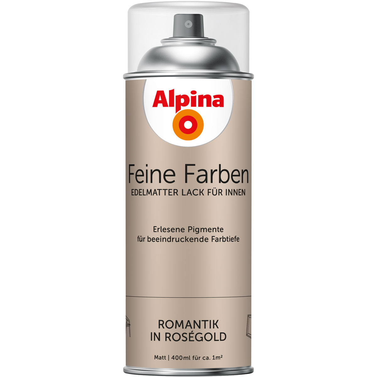 Alpina  Buntlack Feine Farben Sprühlack Romantik in Roségold 400ml Bild 1