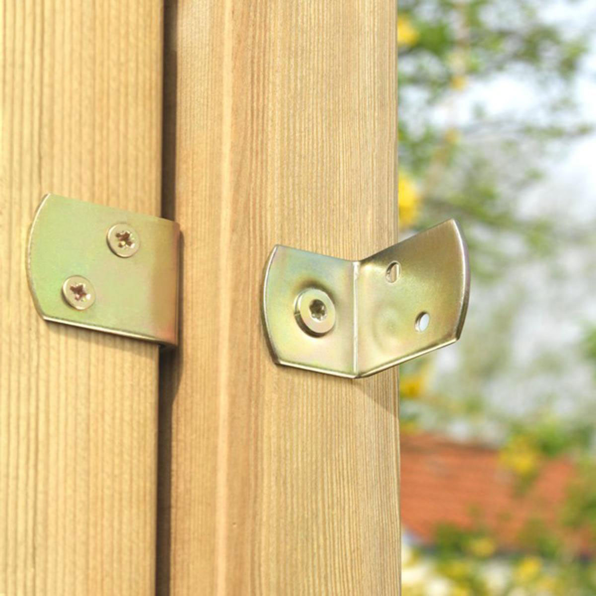 Connex Flechtzaunbeschlag 4 x 3 x 3 x 4,2 cm verzinkt 50 Stück Bild 2