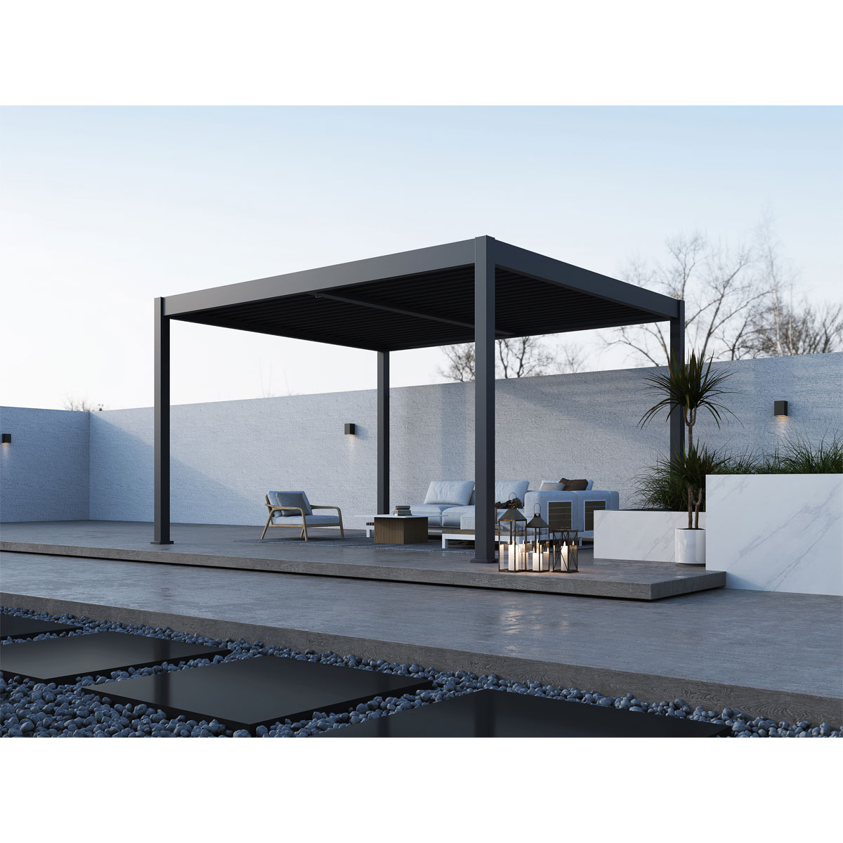 Paragon Outdoor Outdoor Pergola Grand Tuscan 1214 370x433x256cm Anthrazit Bild 3