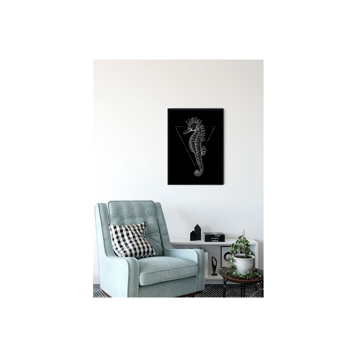 Komar  Wandbild Sea Horse Black 50x70 cm Bild 5