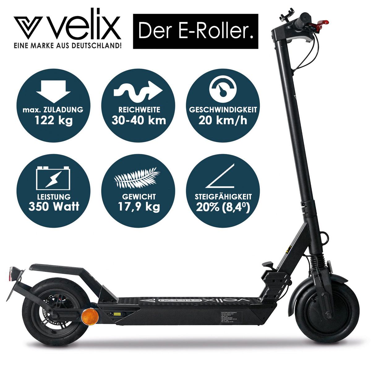 Velix E-Kick-Roller „2021“, 20 V Bild 3
