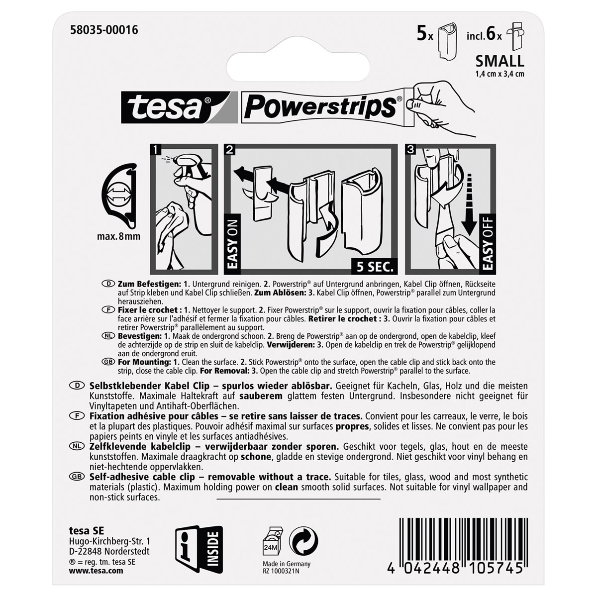 Tesa Kabel-Clip 5 Stück Bild 3