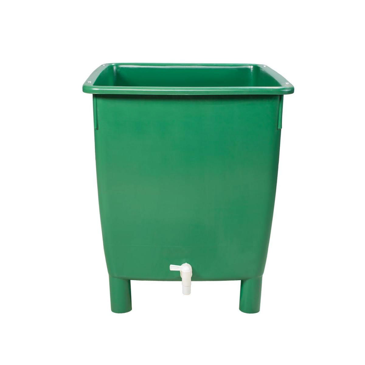 Garantia Regentonne eckig 210 L grün inkl Deckel und Auslaufhahn Bild 3