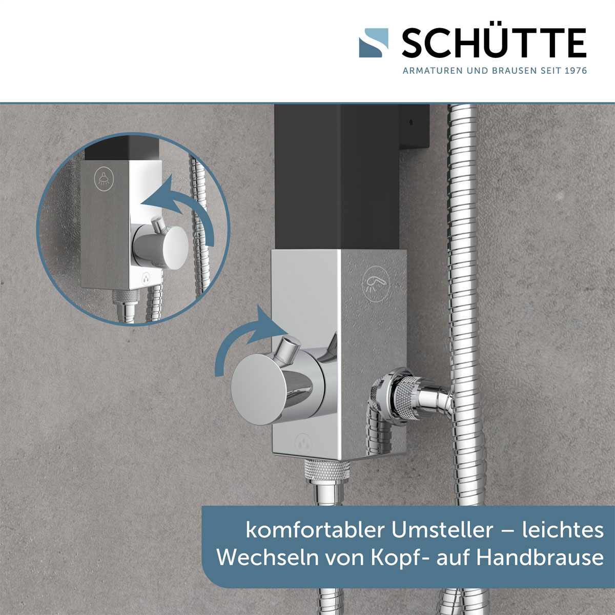 Schütte Überkopfbrause-Set Madagaskar schwarz Bild 10