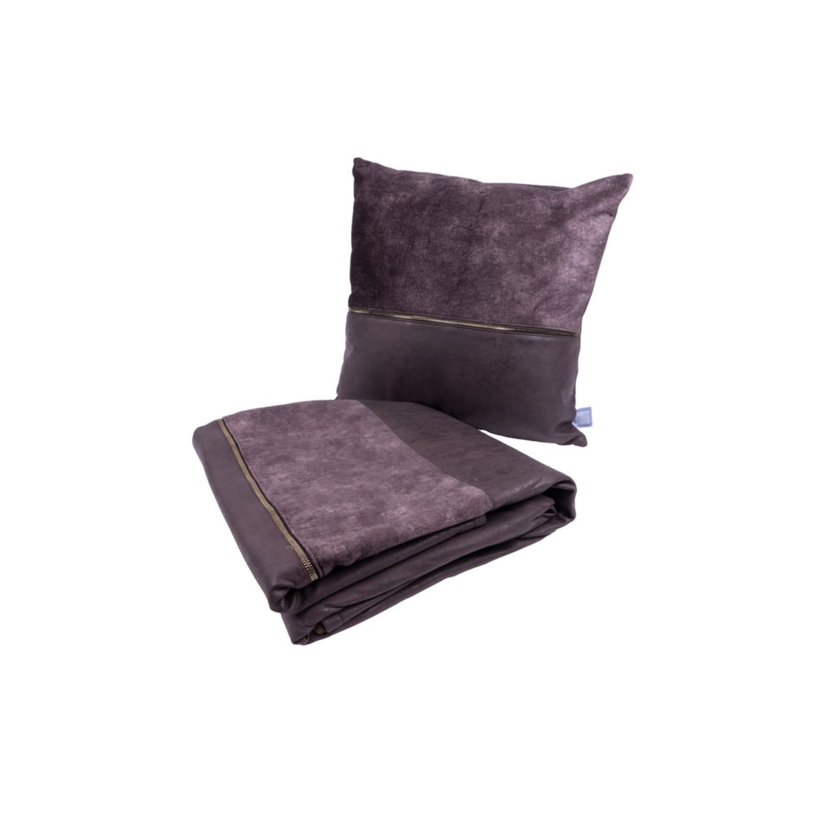 Dekokissen & Decke Picco 125 2er-Set Grau / Braun