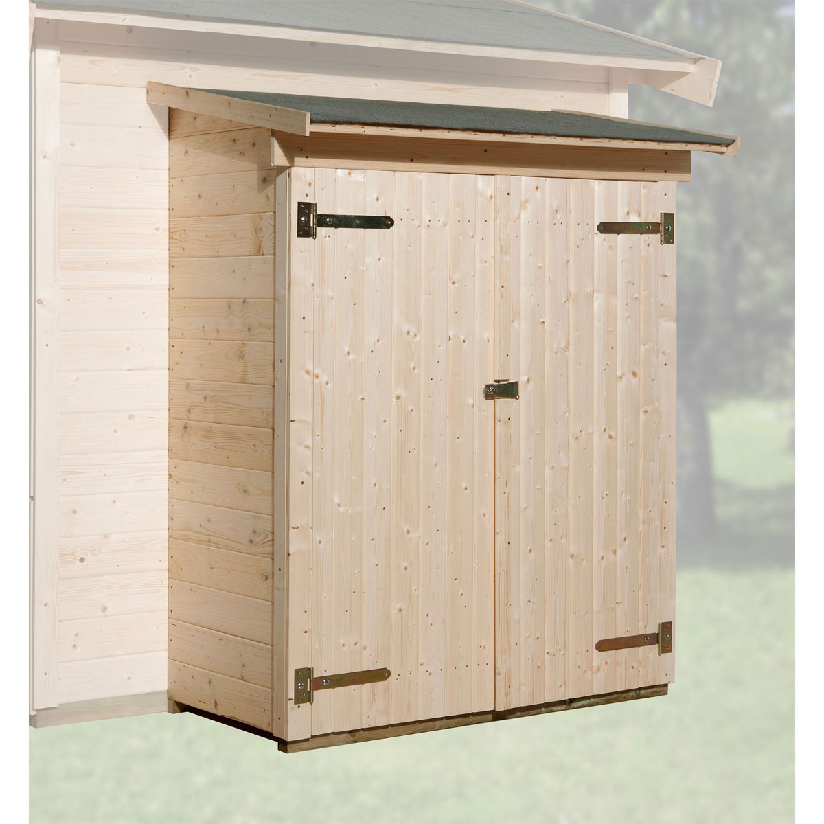 Weka Anbauschrank für Gartenhaus 19/21 mm naturbelassen