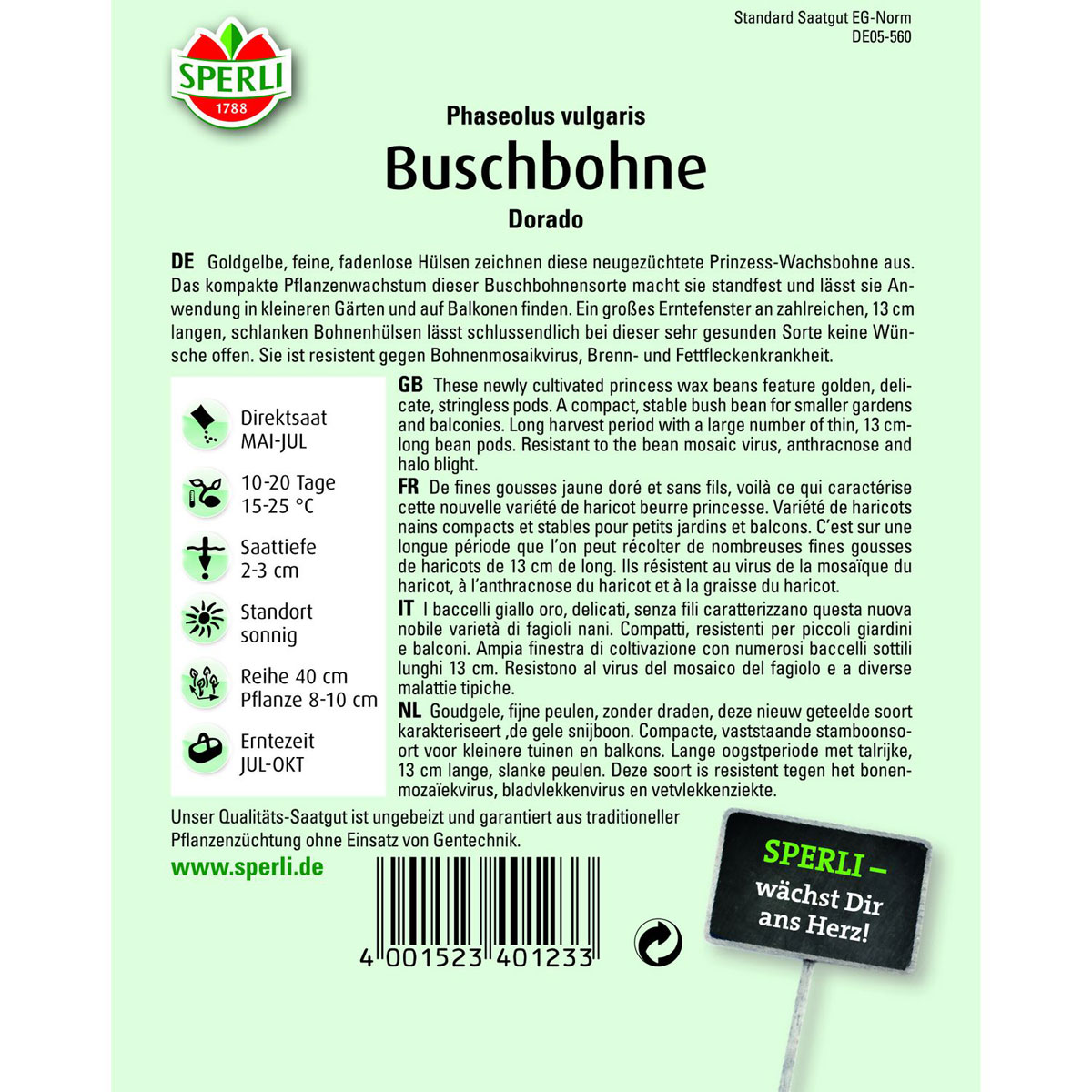 Buschbohne Dorado Bild 2