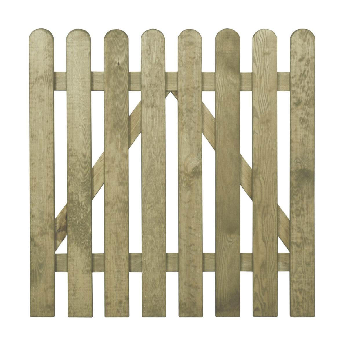 Staketenzauntor gerade 100 x 100 cm