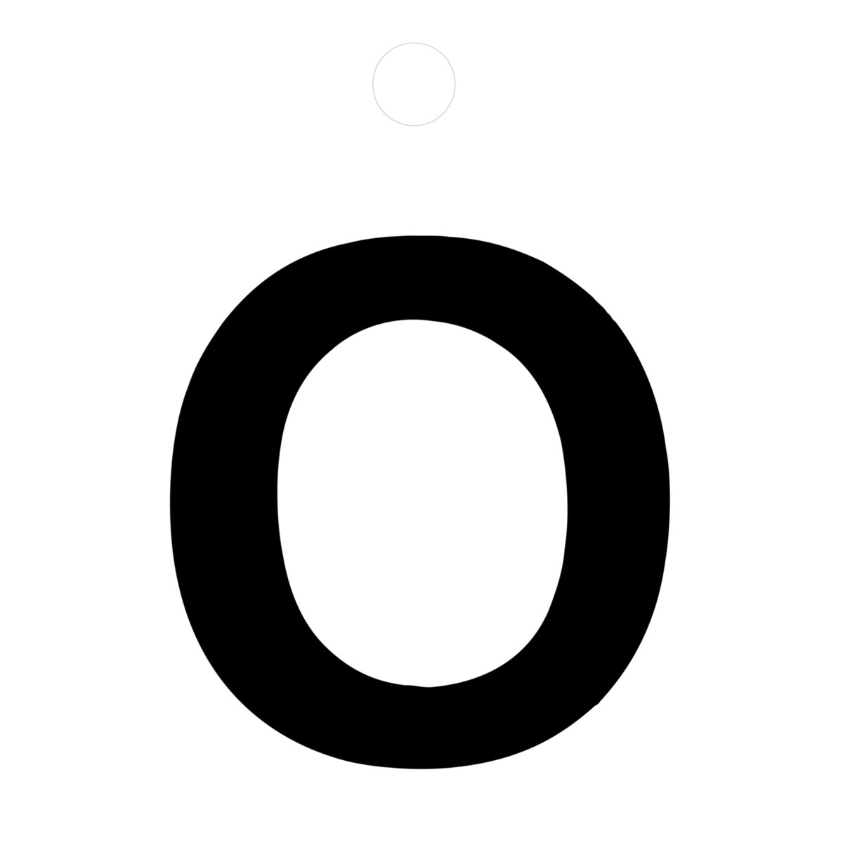 Metafranc Klebebuchstabe O 3,5 cm schwarz Bild 1