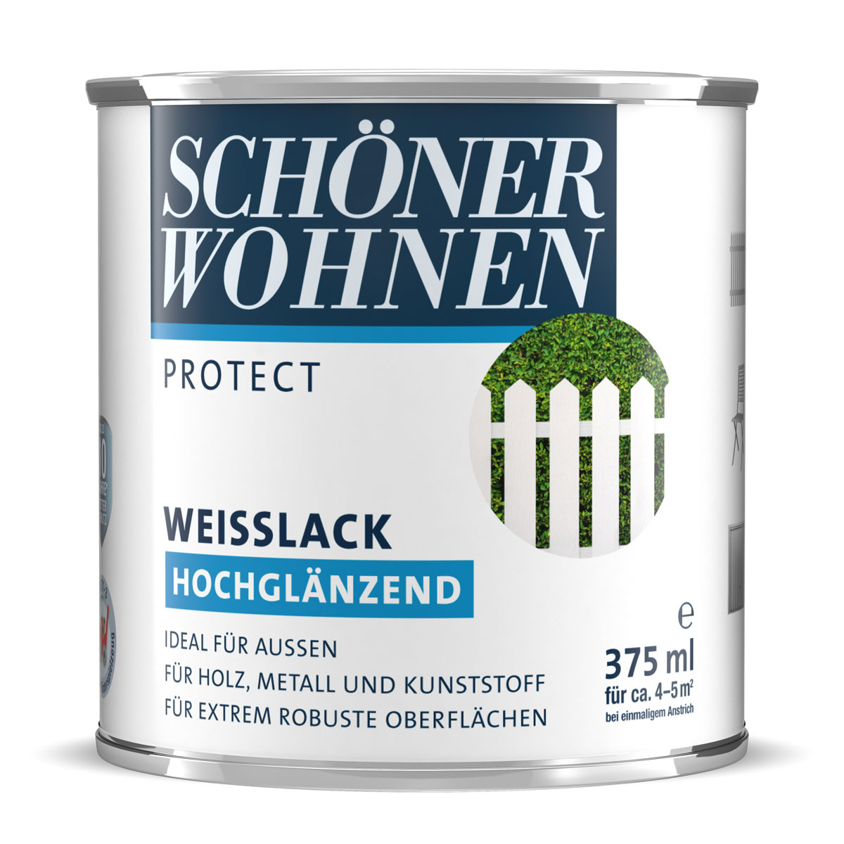 Schöner Wohnen Farbe Weißlack Protect hochglänzend 375 ml