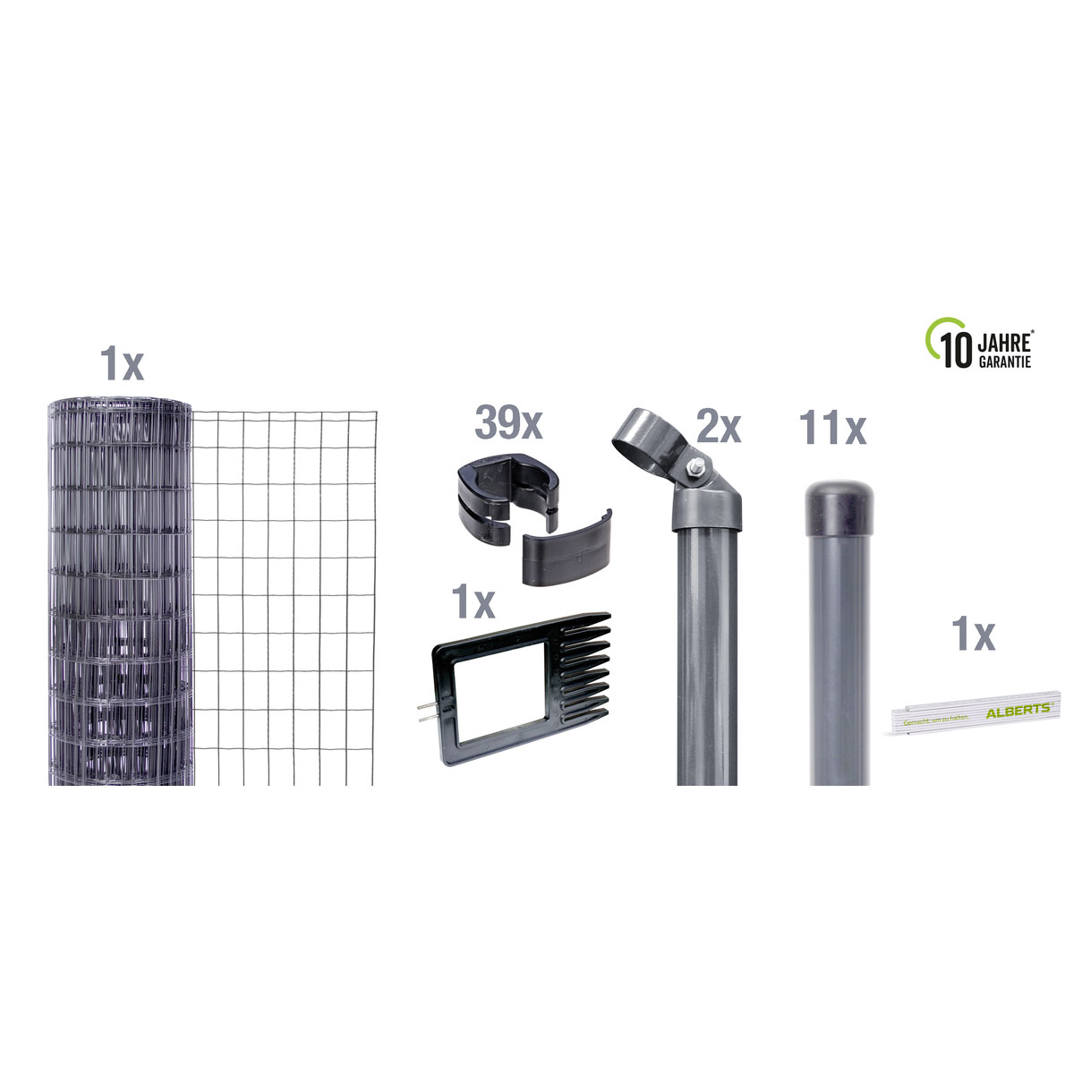 GAH Alberts Set Fix-Clip Pro anthrazit 2500x122 cm