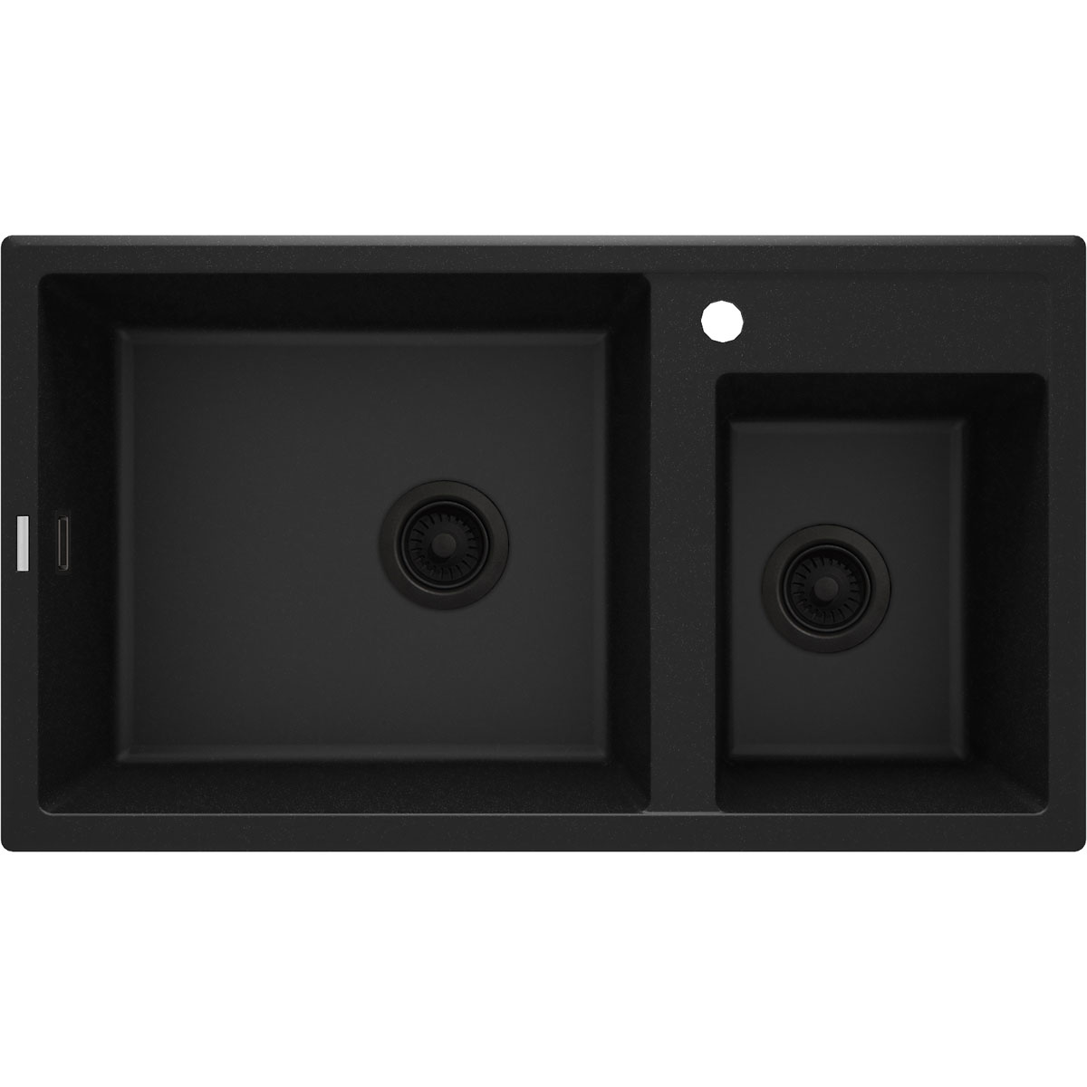 deante  1,5 Becken Granitspüle ERIDAN ohne Abtropffläch graphit metallic Bild 1