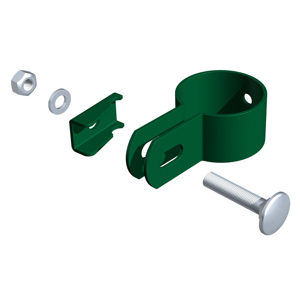 Endschelle verzinkt grün