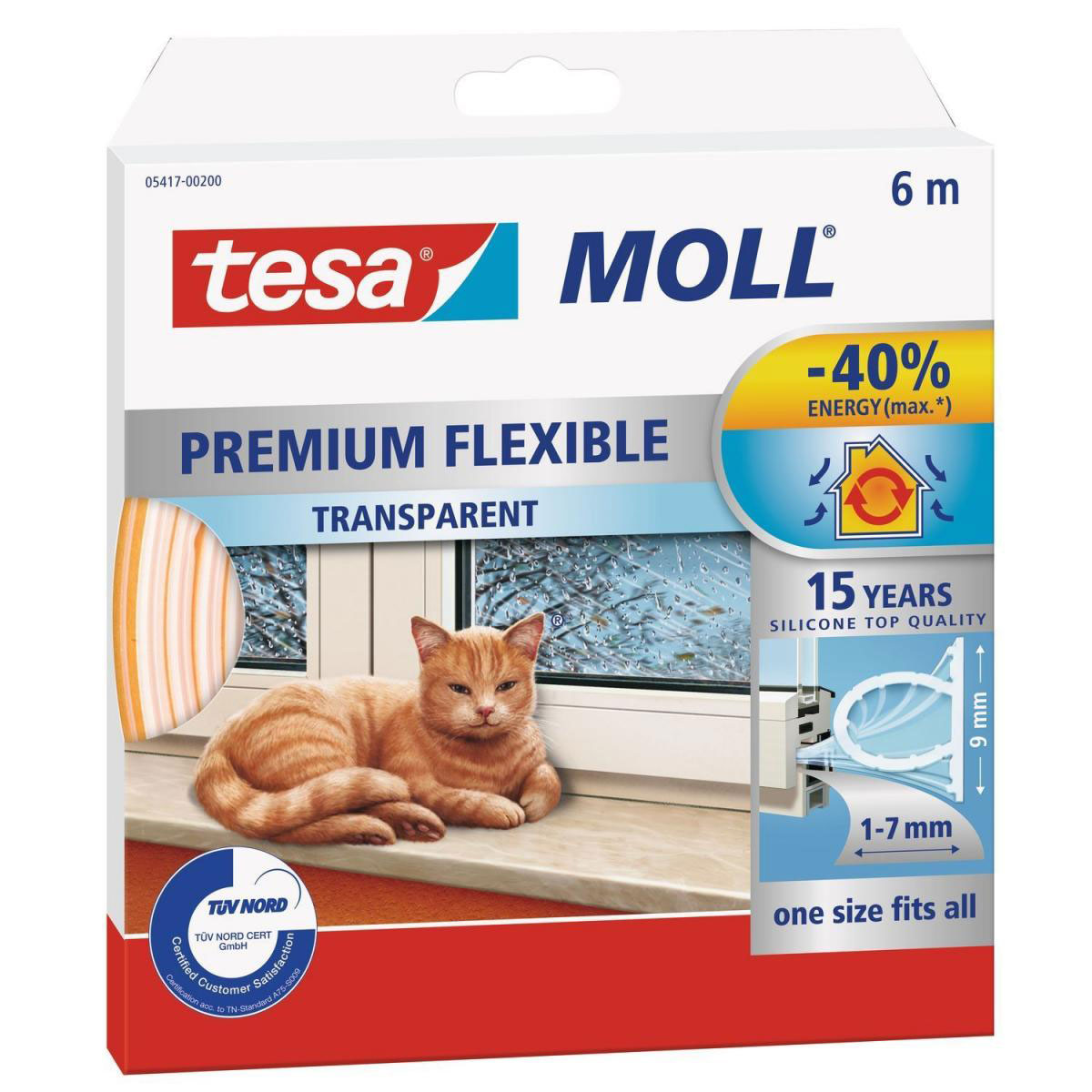 Tesa moll Premium Flexible transparent 6mx9 mmx7mm Bild 1