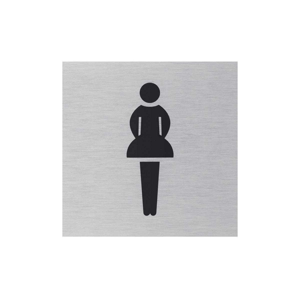 Metafranc Hinweisschild WC Damen Aluminium grau