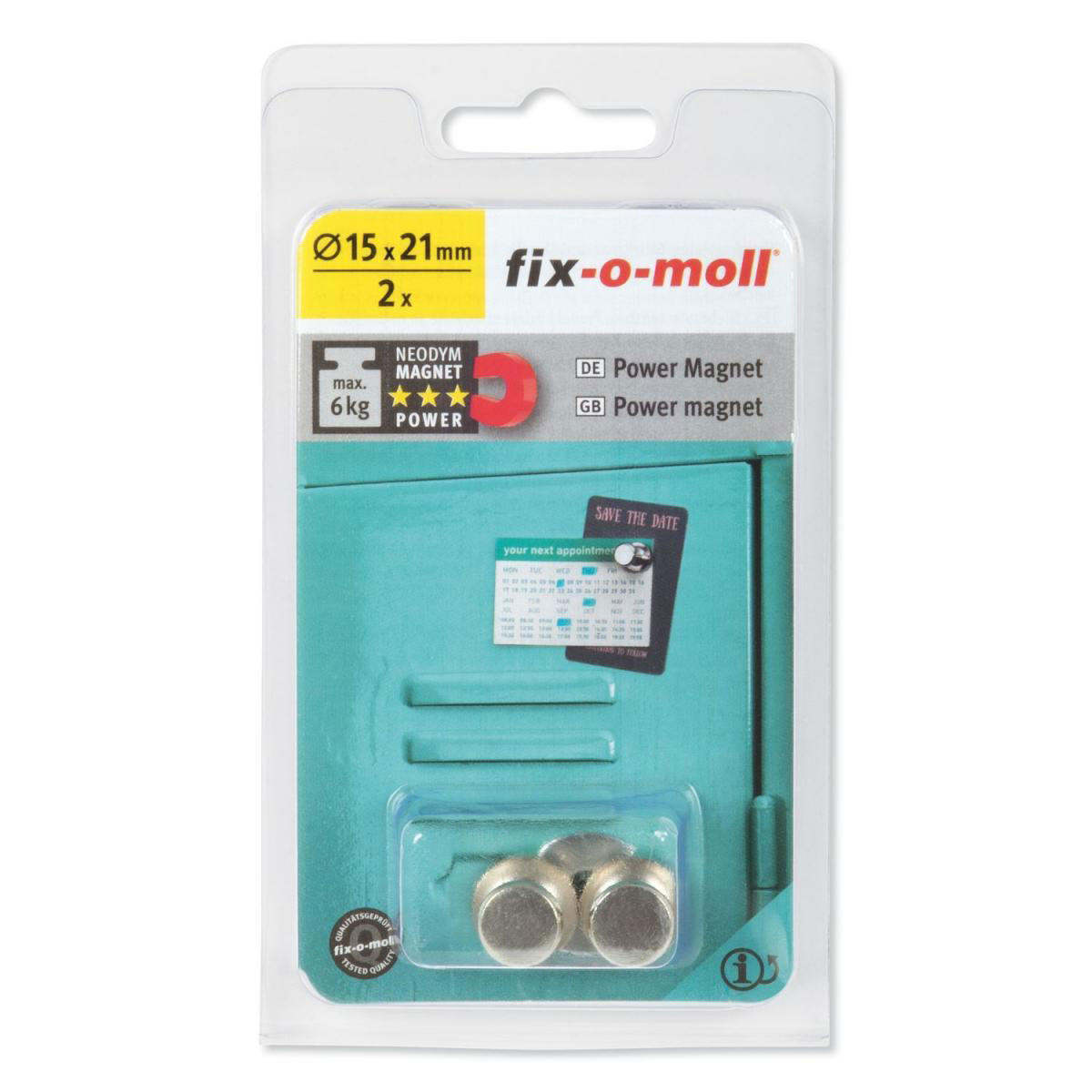 Magnet-Kegel Neodym silber D15 mm H21mm 2St