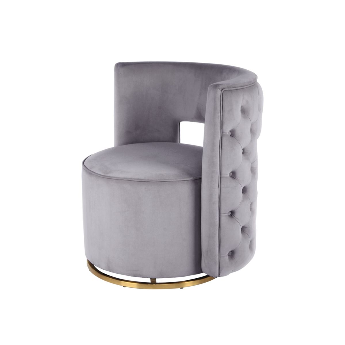 Sessel Drehsessel Beverly 125 grau gold