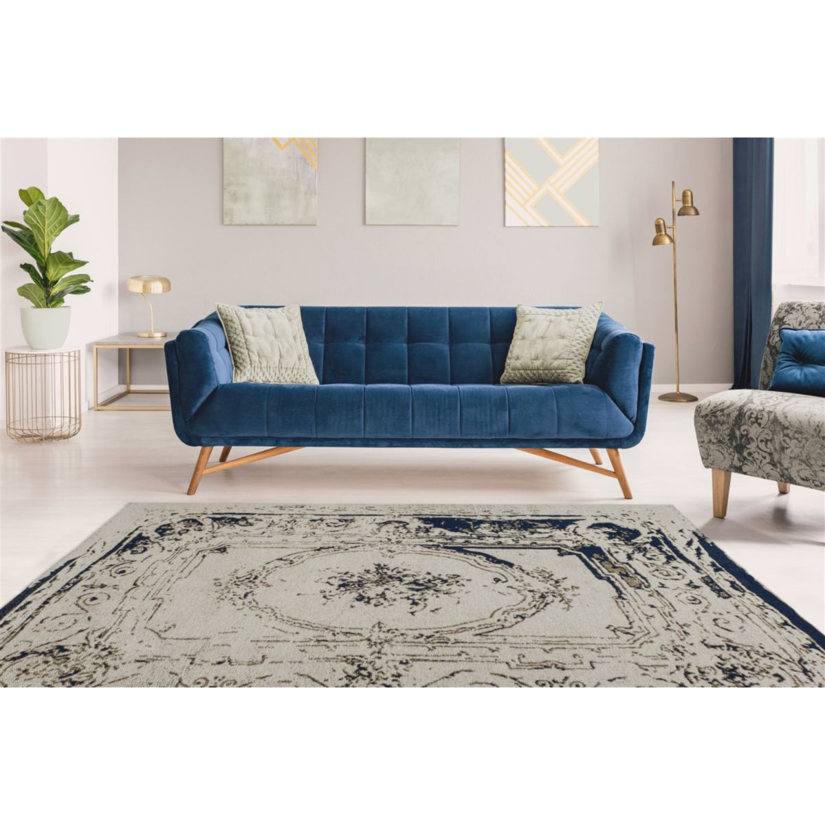 Ballerina 740 Grau / Blau 160cm x 230cm Bild 2