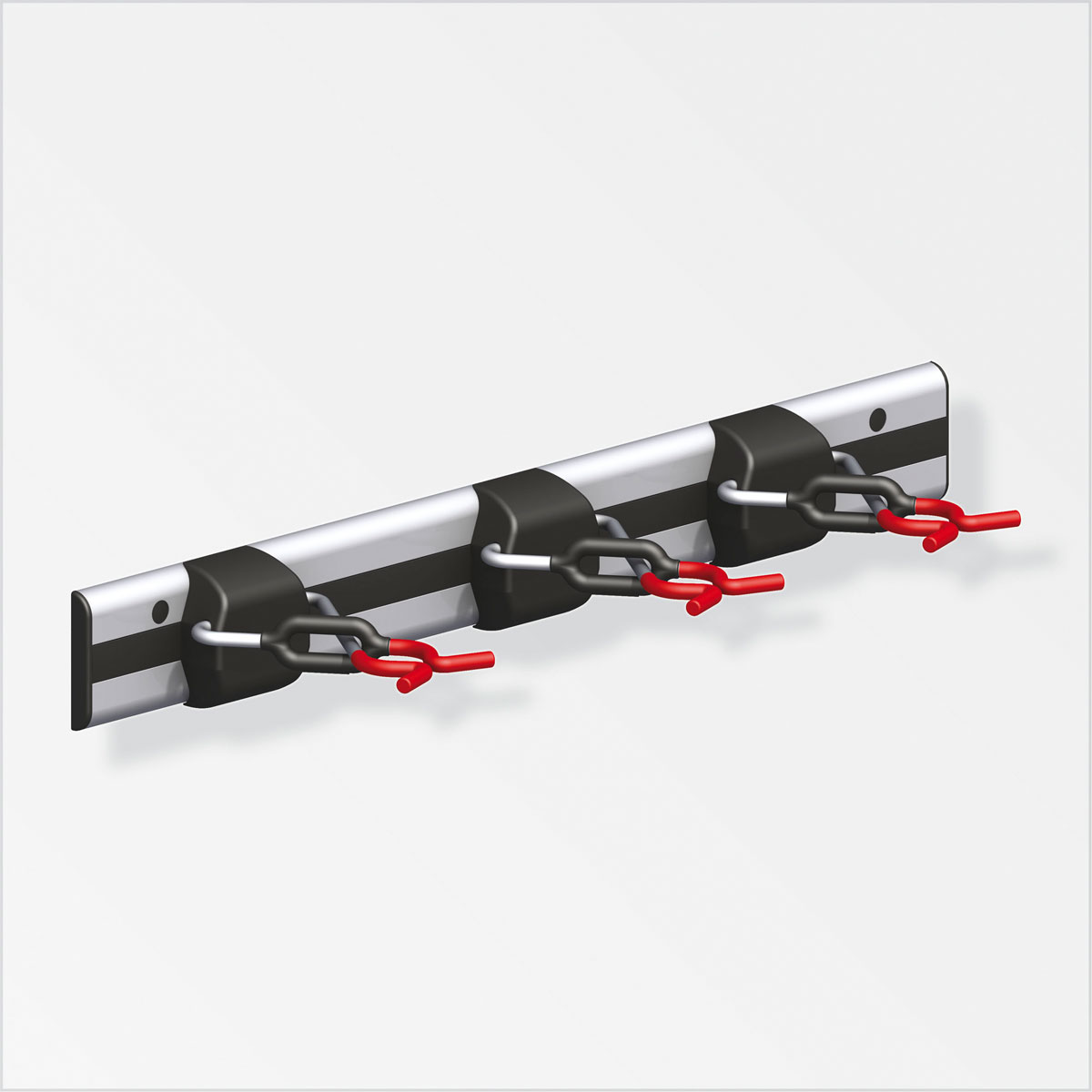 MyTool Gerätehalter-Set X-Star mit Schiene schwarz-rot