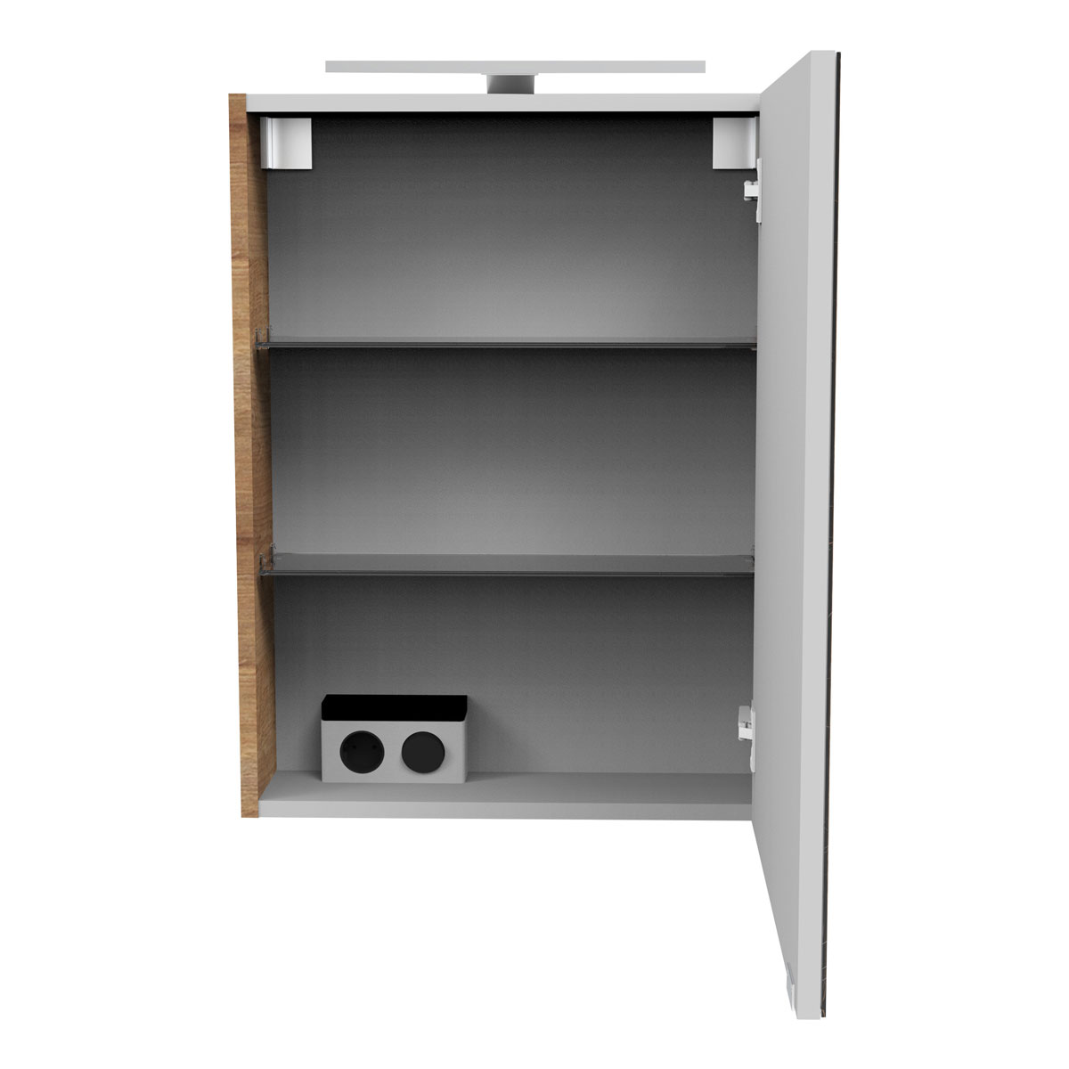 Fackelmann  Gäste-WC Spiegelschrank rechts SBC 500 x 680 x 153 mm AstEiche Bild 2