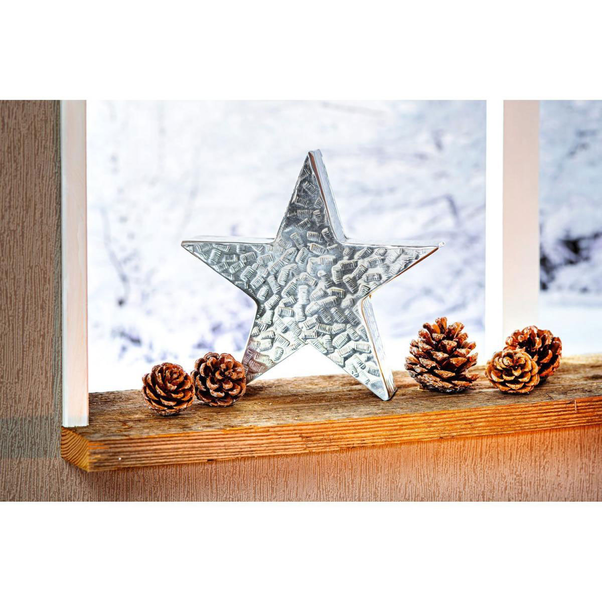 Stern 19 cm silber Bild 3