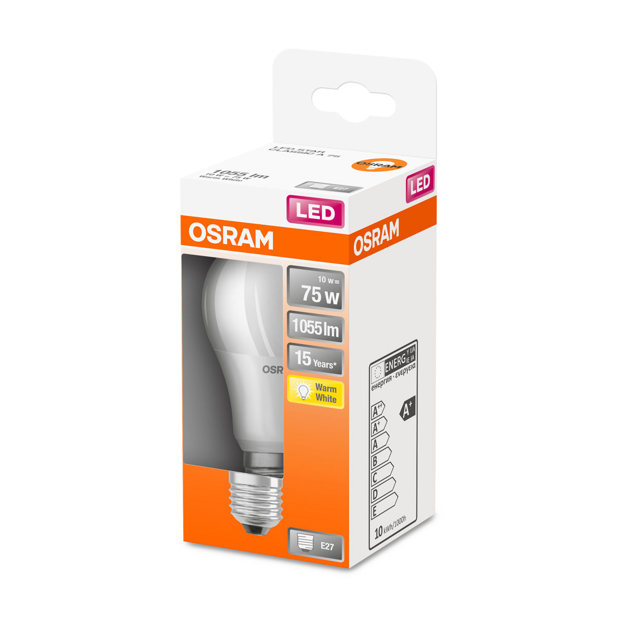 Osram LED-Leuchtmittel E27 75W mattWeiß Bild 2