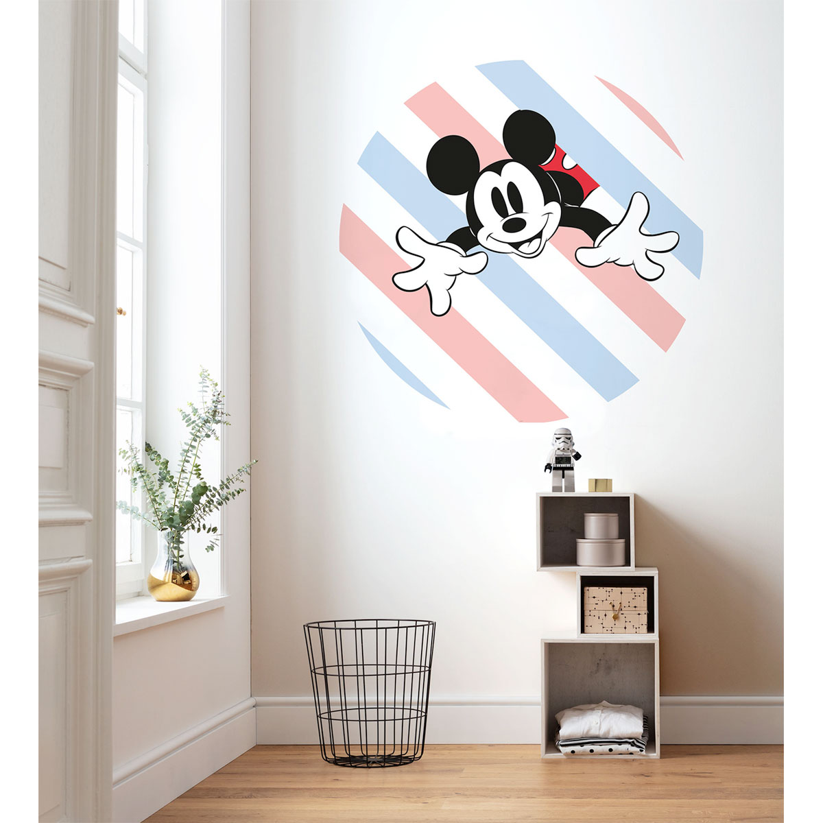 Komar  Selbstklebende Vlies Fototapete rund Mickey Hang in There Durchmesser 125 cm