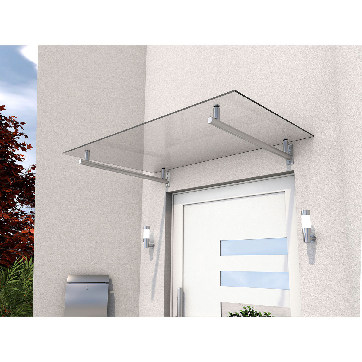 Durabil Edelstahl-Vordach HD 160 x 100 x 19,5 cm Bild 2