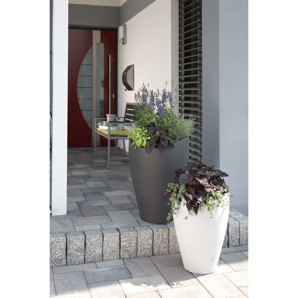 Scheurich Pflanzgefäß Wave Globe High BxhxT 50,5 x 67 x 50,5 cm Schwarz-Granit Bild 3