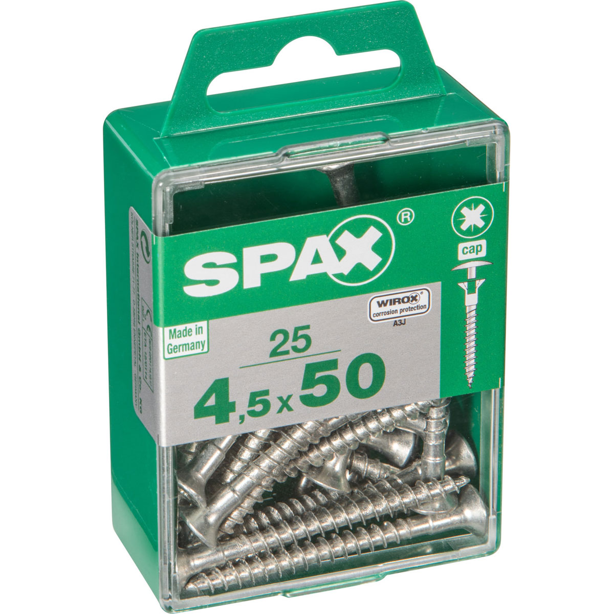 Spax Universalschrauben WIROX mit Kopfbohrung Senkkopf 4,5 x 50 M 25 Stück Bild 2